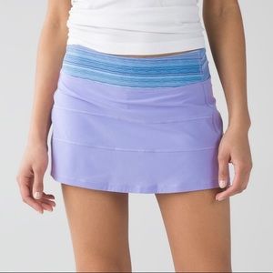 Lululemon Pace Rival Skirt II Lilac/Wave Twist Lilac Caspian Blue